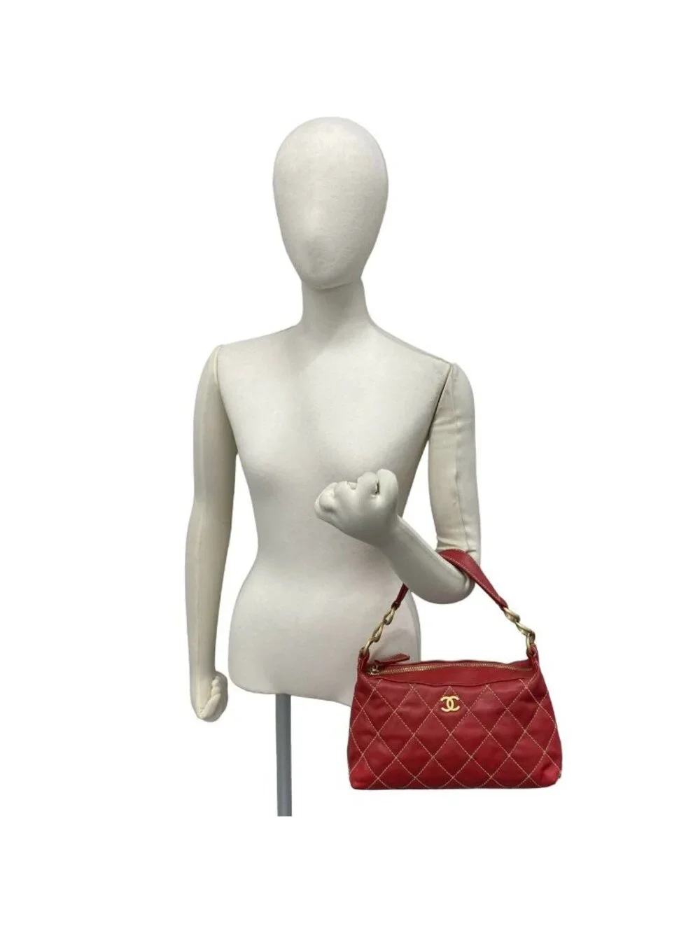Chanel CC Logo Wild Stitch Lambskin Handbag